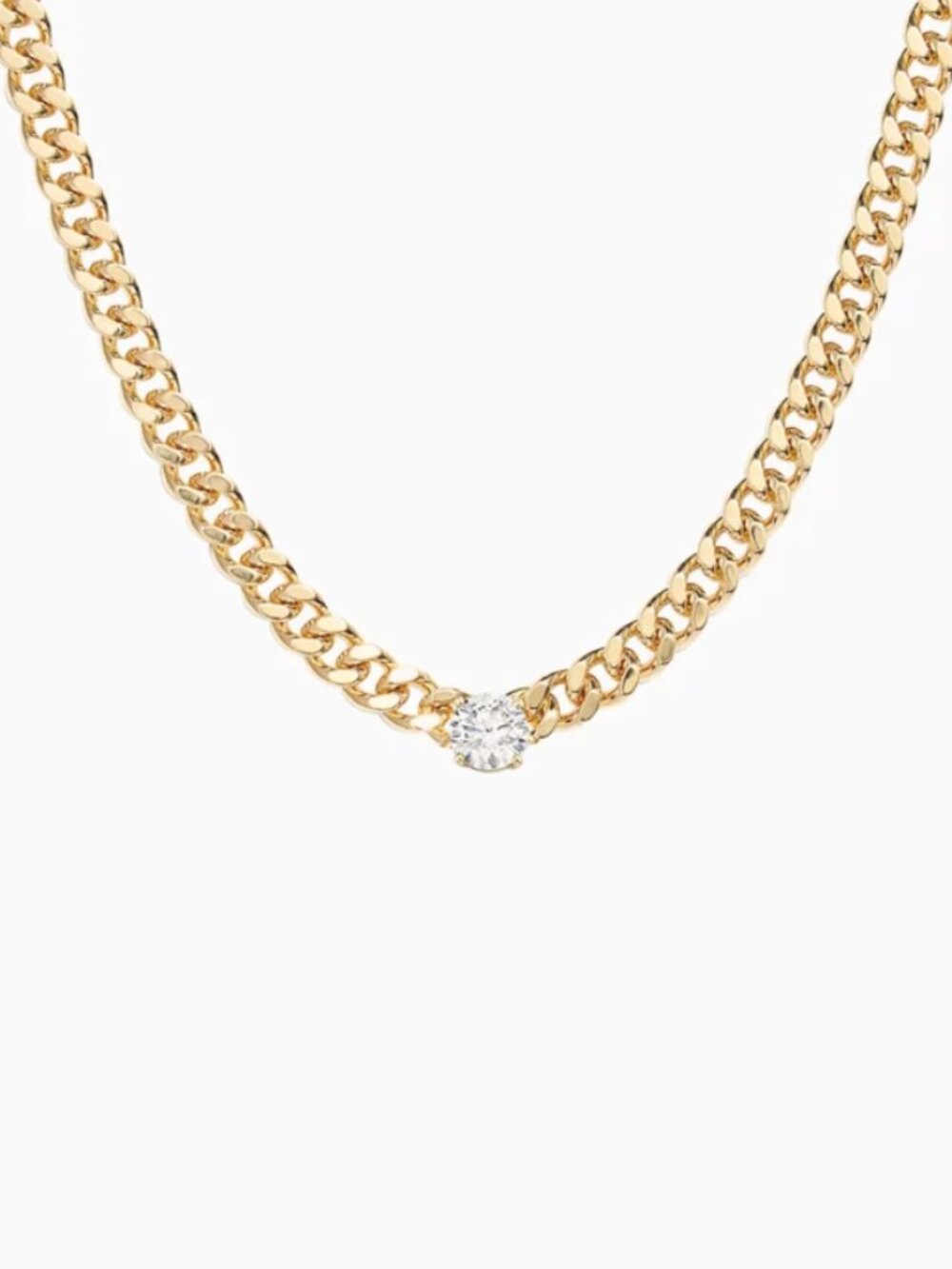 V The Label Diamond Curb Chain Choker